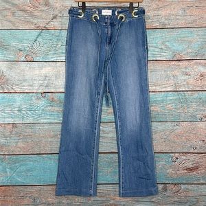 Parker Smith Blue Jeans High Rise Slouchy Belt Tie 26